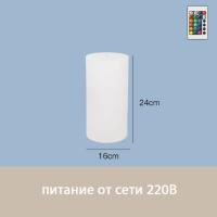 Светильник Цилиндр 16х24 питание от 220, RGB