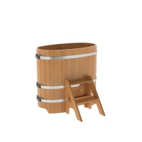 Купель овальная из лиственницы 0,59х1,06