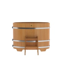 Купель овальная из лиственницы 0,69х1,31