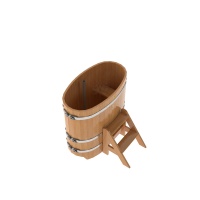 Купель овальная из лиственницы 0,59х1,06