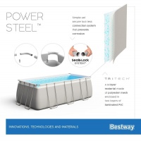 Bestway 56442 BW Каркасный бассейн Power Steel 404х201х100см, 6478л, песч.фил.-нас. 2006л/ч, лестница, попл.-дозатор