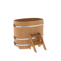 Купель овальная из лиственницы 0,76х1,16