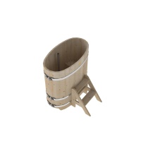 Купель овальная из кедра 0,59х1,06