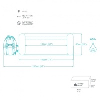 Bestway 54123 BW СПА-бассейн 132/180х66см "Miami AirJet" 669л, круглый, аэромассаж