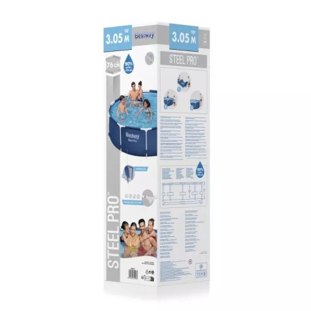 Bestway 56677 BW Каркасный бассейн Steel Pro 305х76см, 4678л