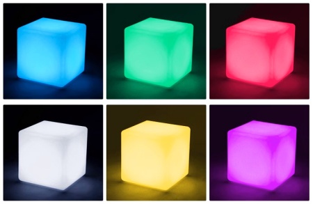 Светильник Куб 20 с питанием от АКБ, RGB