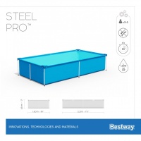 Bestway 56401 BW Каркасный бассейн Steel Pro 221х150х43см, 1200л