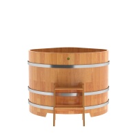 Купель угловая из сращенных ламелей лиственницы 1,19х1,19