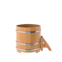 Купель овальная из лиственницы 1,02х1,68