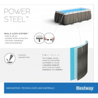 Bestway 56722 BW Каркасный бассейн Power Steel 412х201х122см, 8124л, фил.-насос 2006л/ч, лестница, попл.-дозатор