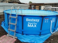 Bestway 15427 BW Каркасный бассейн 366х133см, фильтр-насос, лестница