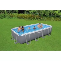 Bestway 56466 BW Каркасный бассейн Power Steel 549х274х122см, 14812л, песч.фил.-нас. 5678/ч, лестн., тент, попл.-доз.