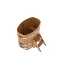 Купель овальная из лиственницы 0,76х1,16