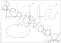 Купель овальная из дуба 1,02х1,68